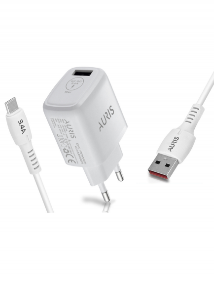 Auris 3.4A Type-C Ladegerät Set Auris 3.4A Type-C Ladegerät Set