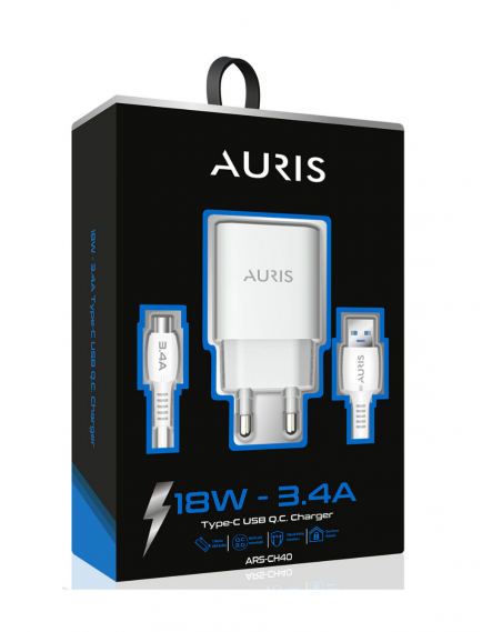 Auris 3.4A Type-C Ladegerät Set