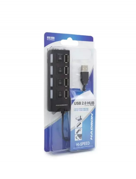 Hadron USB Hub 2.0 (4-Port, Schwarz) Hadron USB Hub 2.0 (4-Port, Schwarz)