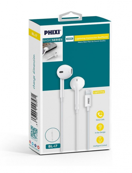 Lightning in Ear Kopfhörer 1 Meter Phixi BL-i7