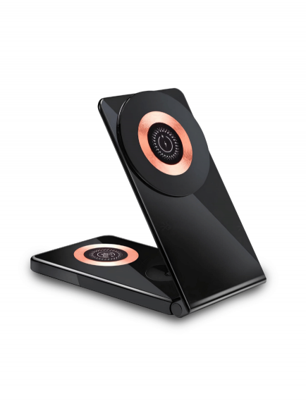 PHIXI MS10 3-in-1 Magnetische Wireless Ladestation mit Ständer – Set für Smartphone, Watch & Earbuds
