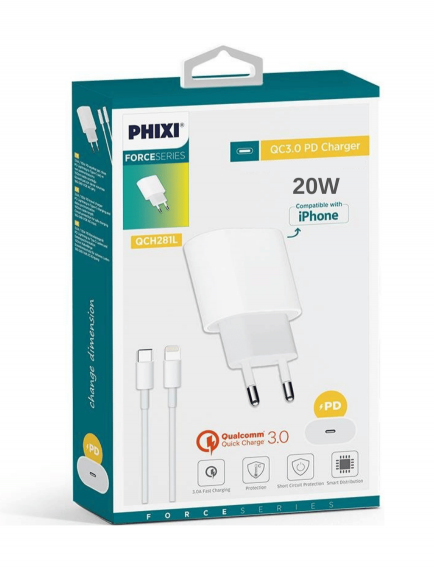 20W für iPhone Lightning Ladegerät Set Ultra Schnell Ultimate mit 1 Meter Ladekabel UPD4118L