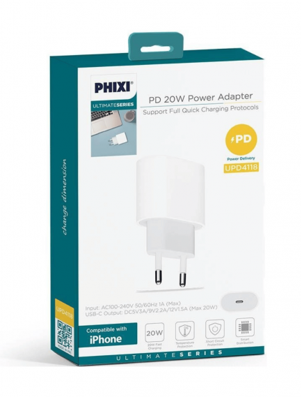 20W Schnell Type-C Ladegerät Netzteil Ohne Kabel USB-C Anschluß QCH220