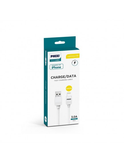 Phixi 3.0A iPhone Lade und Datenkabel 1 Meter Schnell CB410L 