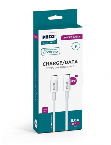 27W Type-C zu Type-C Schnell Ladekabel Phixi CB412T