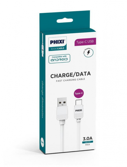 3.0A Type-C 1 Meter Schnell Lade und Datenkabel Phixi CB410T