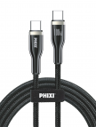 100W Elegant Type-C zu Type-C Geflochtenes Premium Ultra-Schnellladekabel Phixi UPD4170T 100W Elegant Type-C zu Type-C Geflochtenes Premium Ultra-Schnellladekabel Phixi UPD4170T